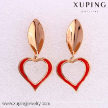 26523- Xuping Wholesale Heart Shape Ladies Drop Earrings Designs